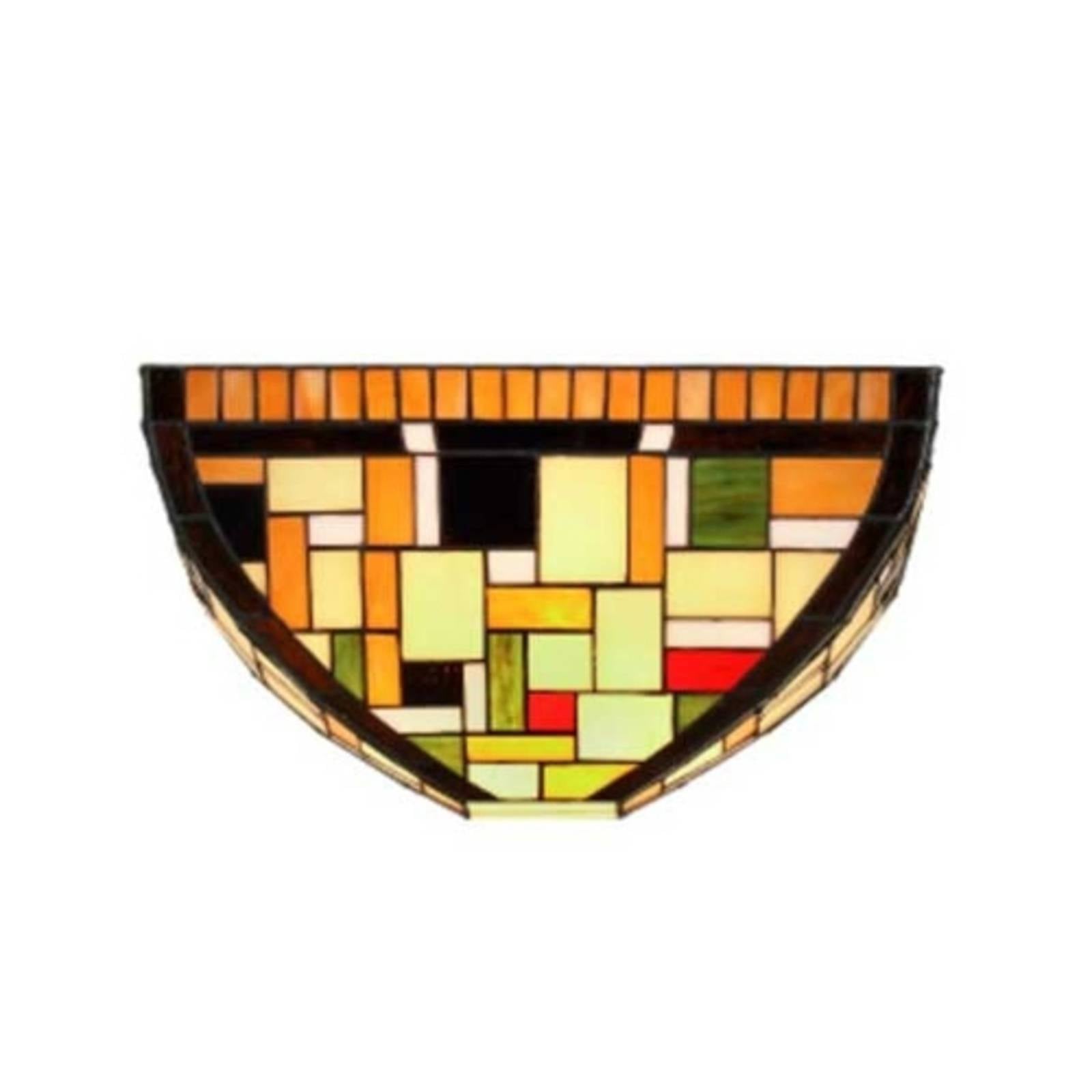 Applique murale Artistar MOSAICO en verre coloré au dessin géométrique angulaire