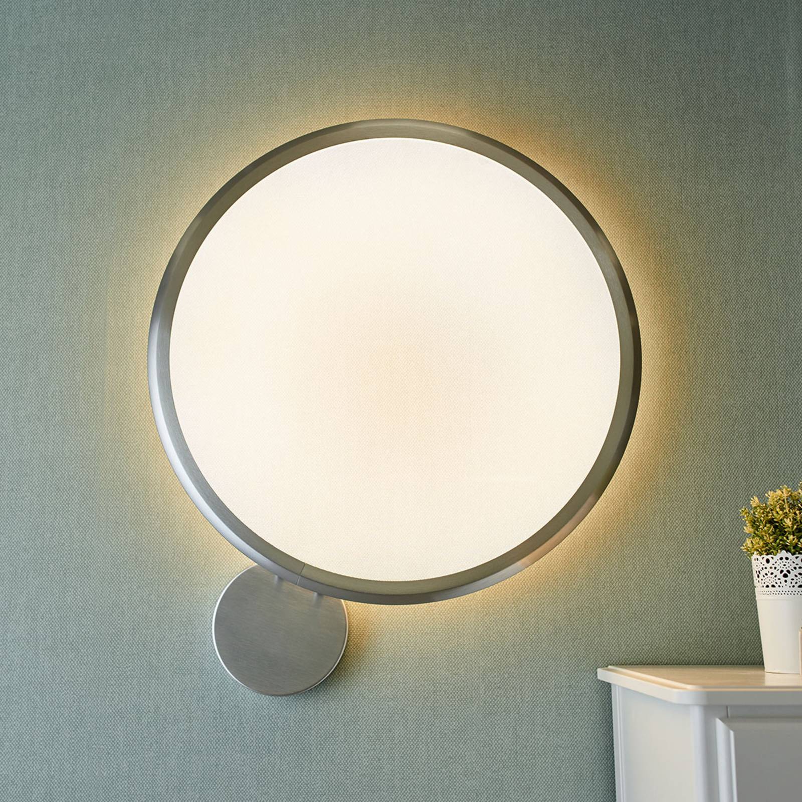 Applique LED Artemide Discovery en aluminium brossé, anneau fin et disque lumineux — vue 2