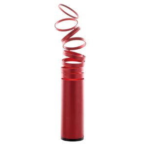 Lampe à poser Artemide Decomposé rouge, abat-jour sculptural aux rubans superposés