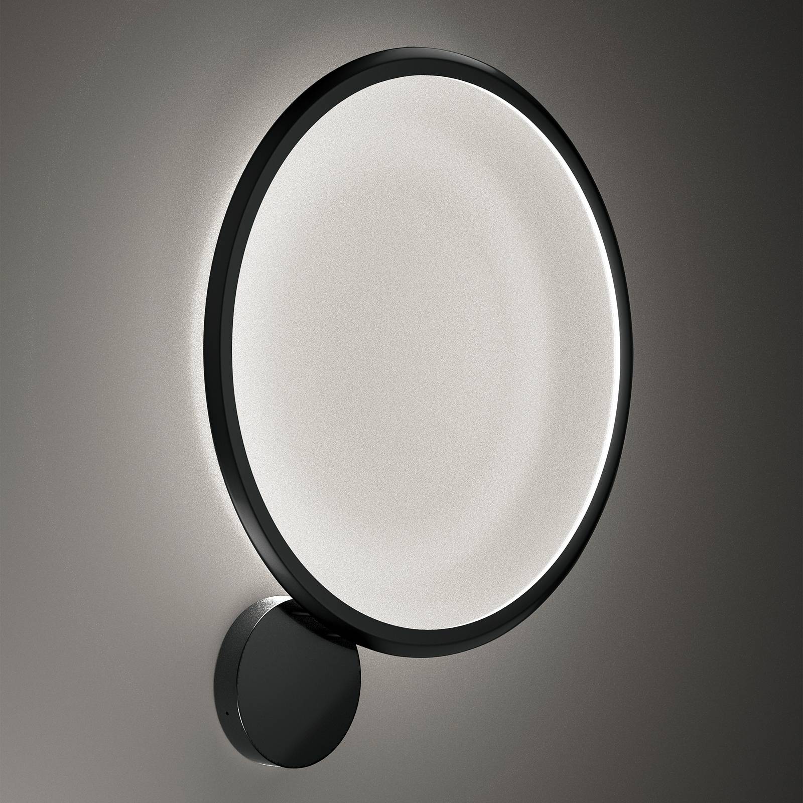 Applique murale Artemide Discovery noire à diffuseur plat pour lumière homogène