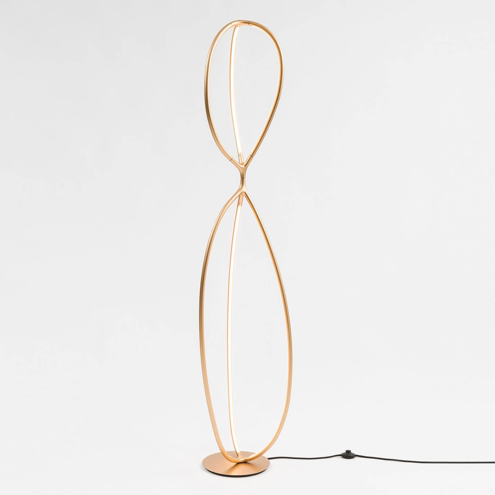 Lampadaire Artemide Arrival en aluminium laiton avec LED blanc chaud — vue 2