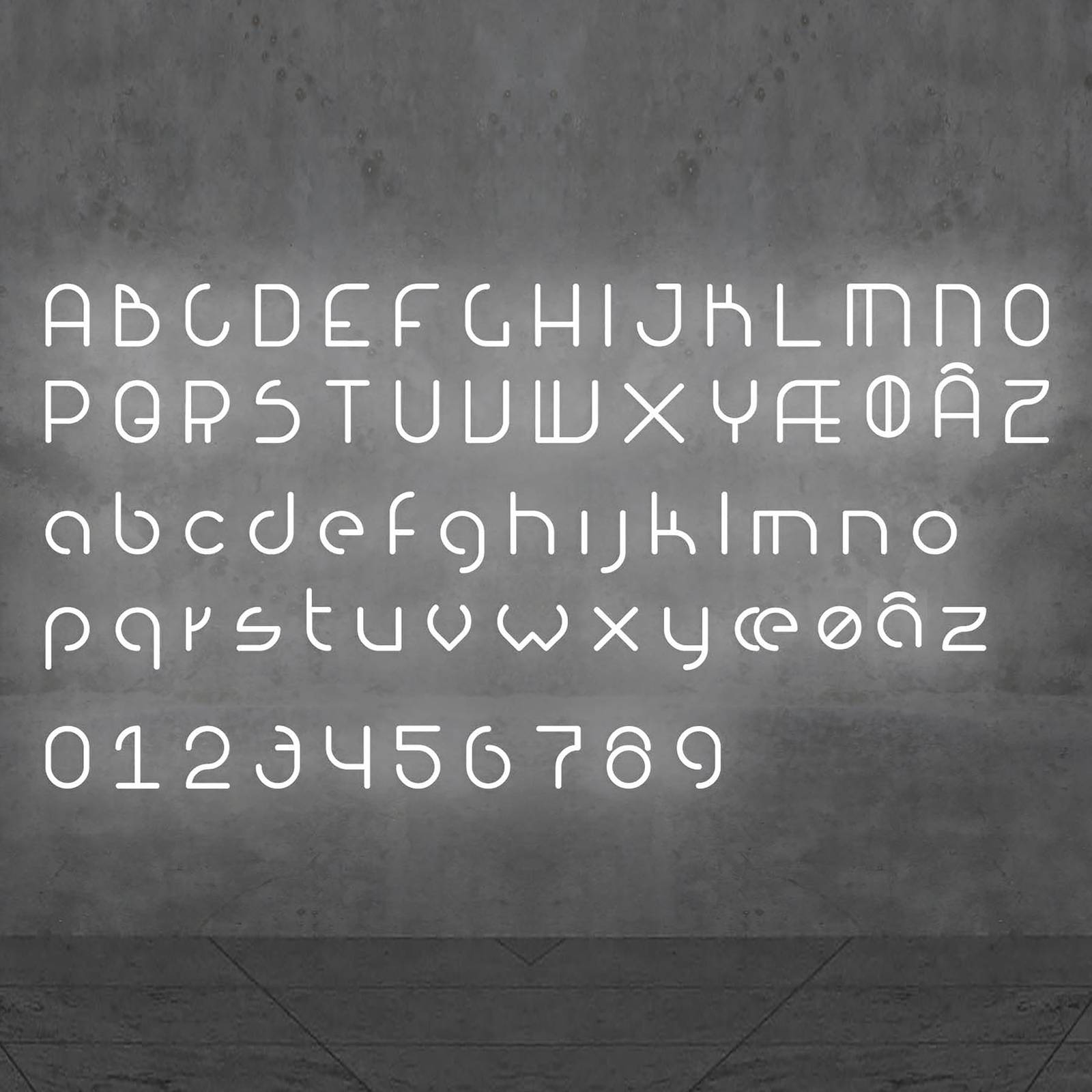 Applique Artemide Alphabet of Light X, lettre lumineuse murale pour composition graphique — vue 2