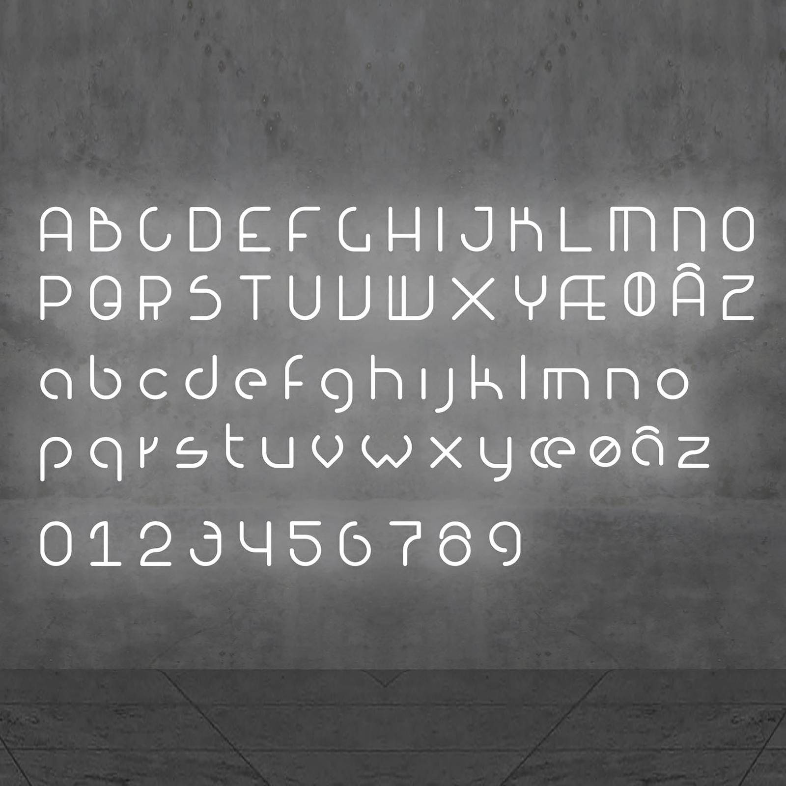 Applique Artemide Alphabet of Light i pour composer un message lumineux mural — vue 2