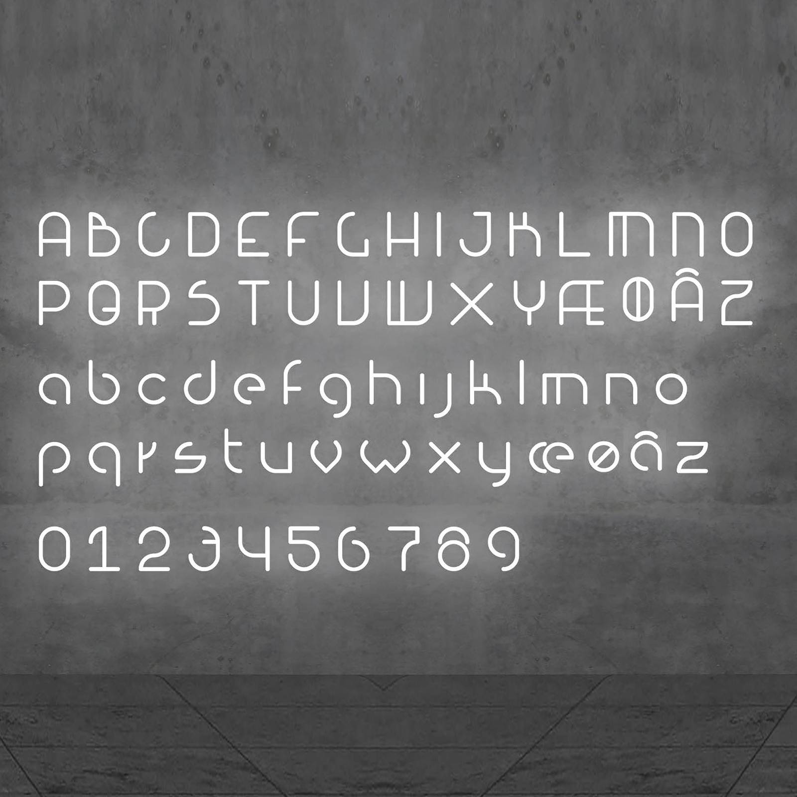 Applique Artemide Alphabet of Light, lettre minuscule r au mur — vue 2