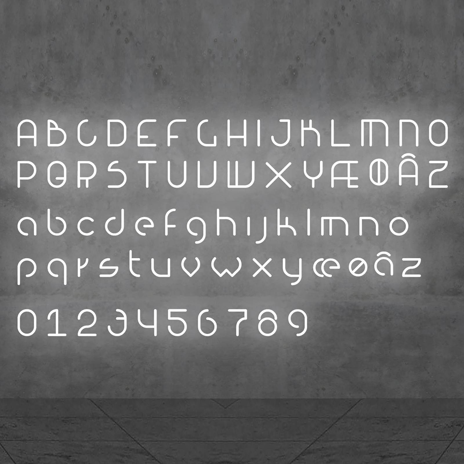 Applique Artemide Alphabet of Light avec lettre minuscule v pour décorer un mur — vue 2
