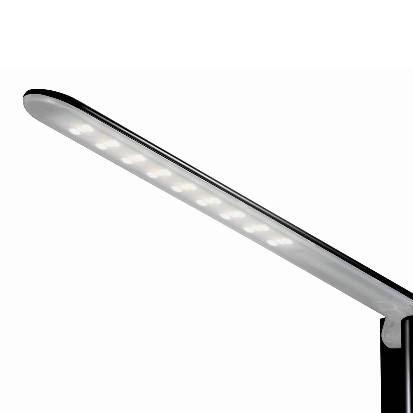 Lampe de bureau LED Success noire avec écran numérique et tête orientable
