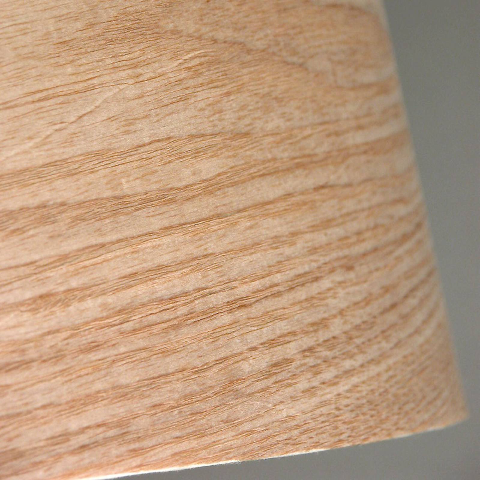 Aluminor Totem LS lampadaire avec abat-jour rond en placage de frêne clair