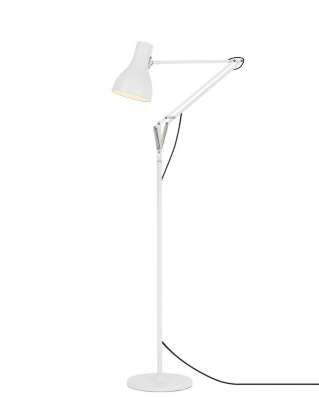 Anglepoise Type 75 lampe sur pied blanc alpin avec bras articulé réglable