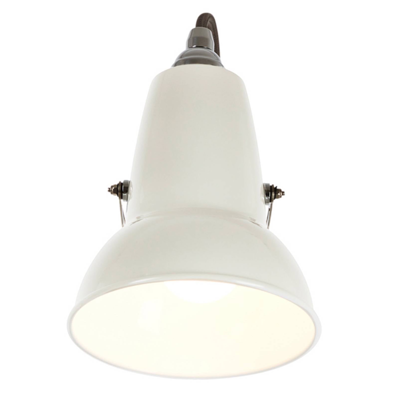 Applique Anglepoise Original 1227 Mini blanche à tête pivotante et abat-jour laqué