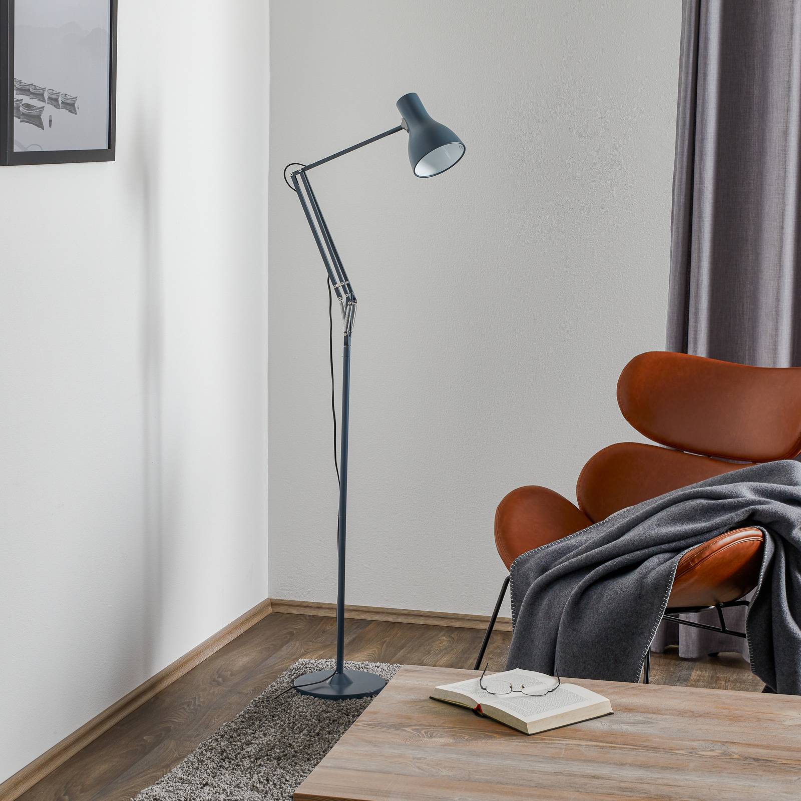 Lampe sur pied Anglepoise Type 75 gris ardoise avec bras réglable — vue 2
