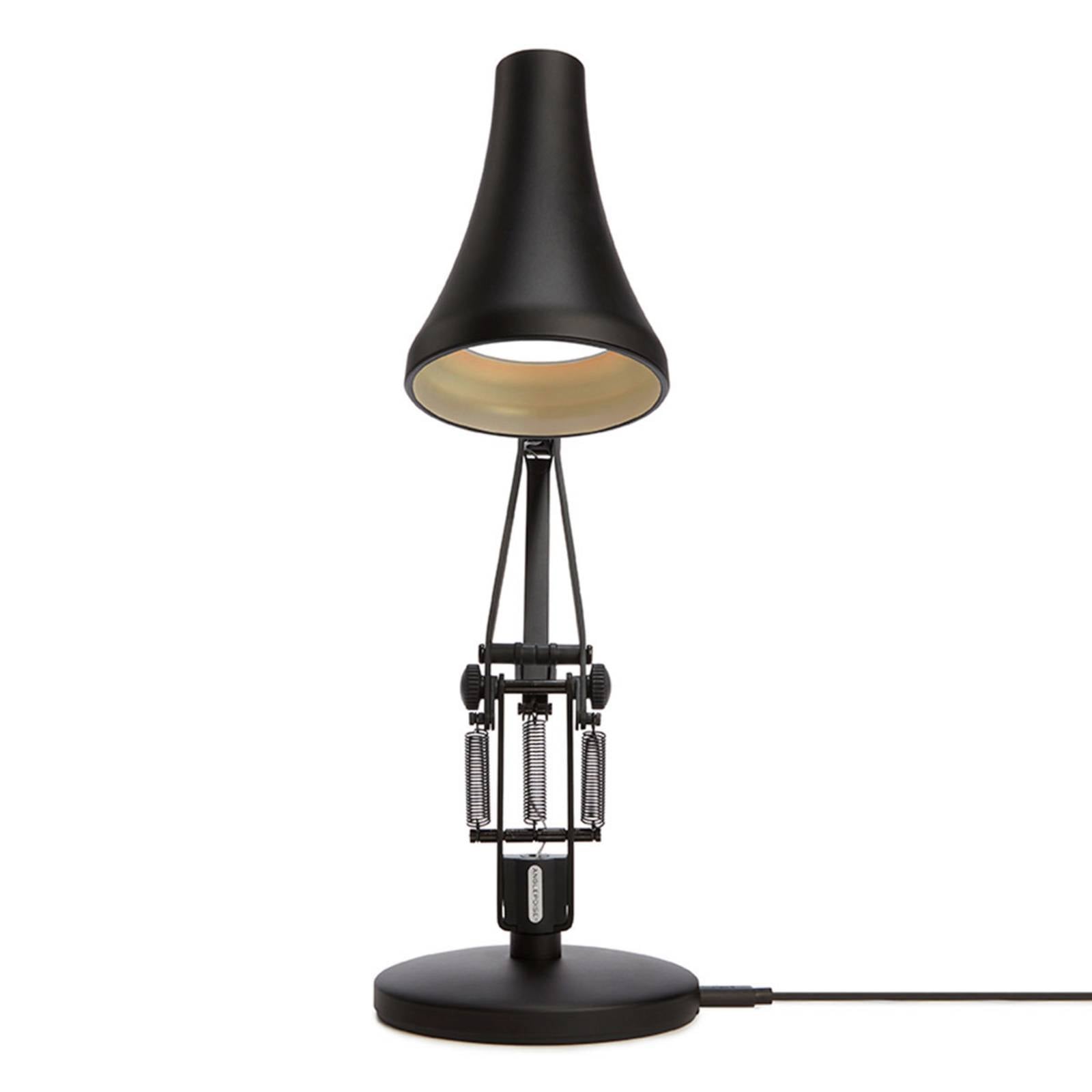 Lampe Anglepoise 90 Mini Mini noire avec abat-jour orientable et pied stable
