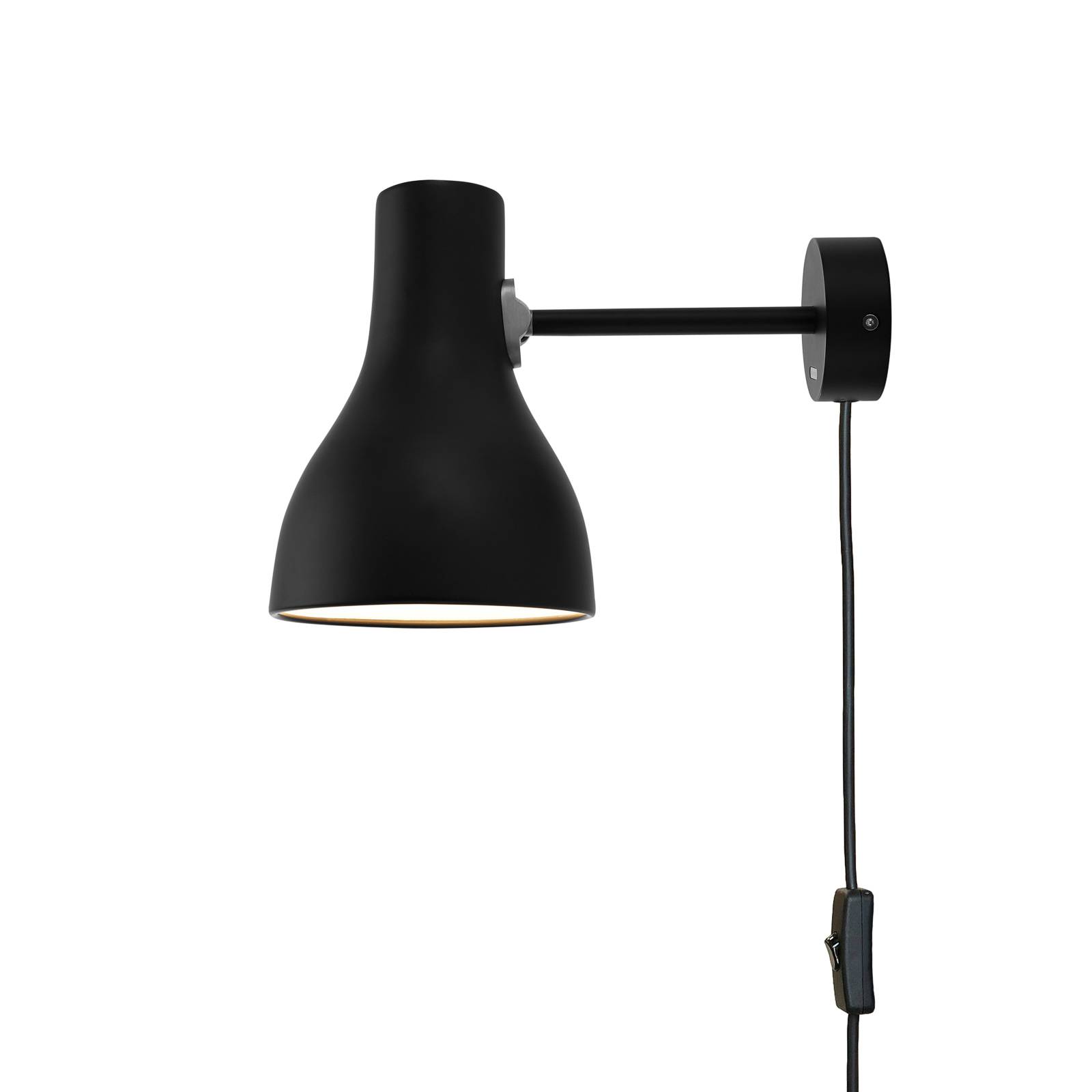 Applique murale Anglepoise Type 75 noire avec tête orientable et cordon — vue 2