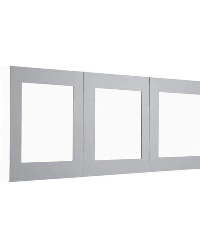 Applique LED Quadro rectangulaire avec trois carrés et bord lumineux