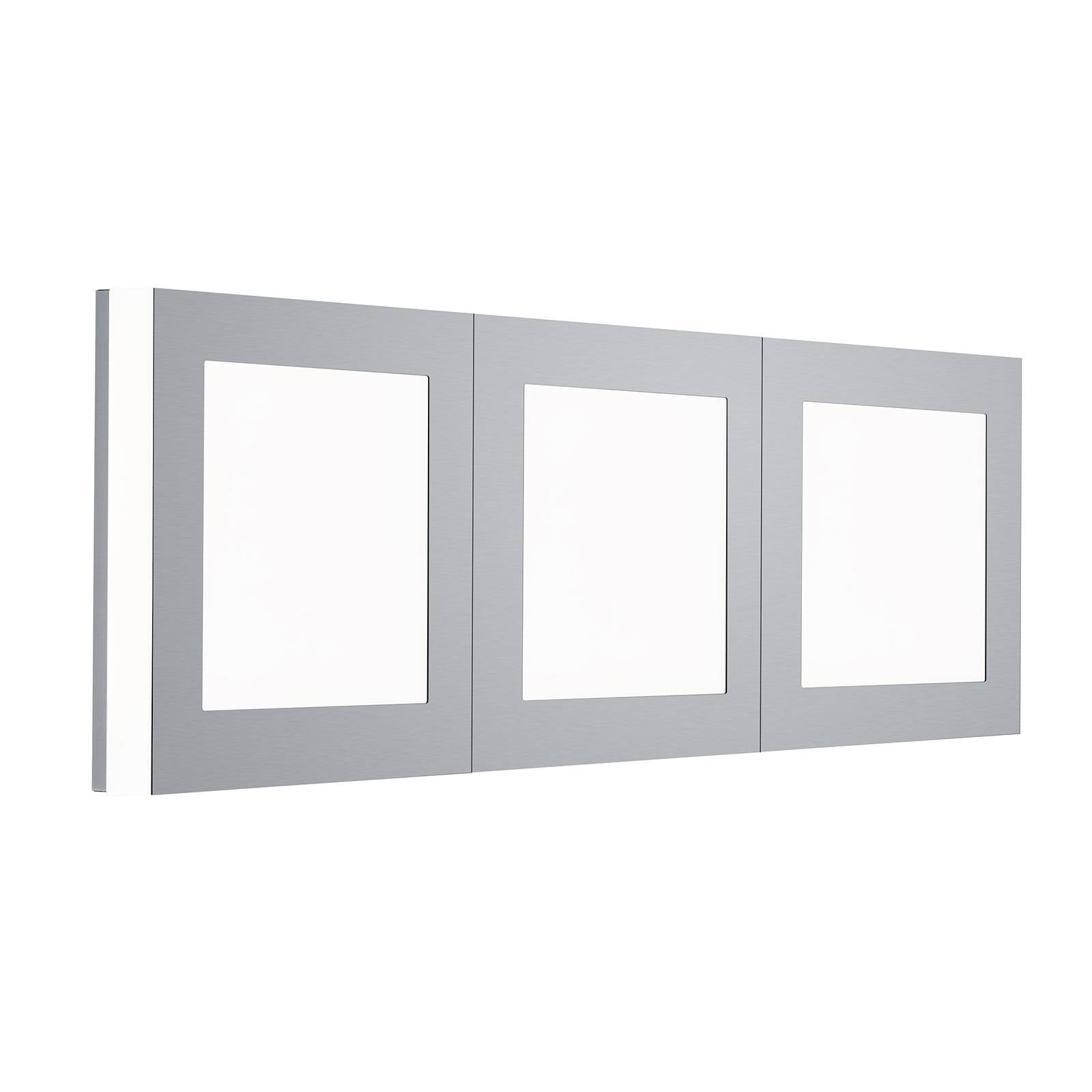 Applique LED Quadro rectangulaire avec trois carrés et bord lumineux