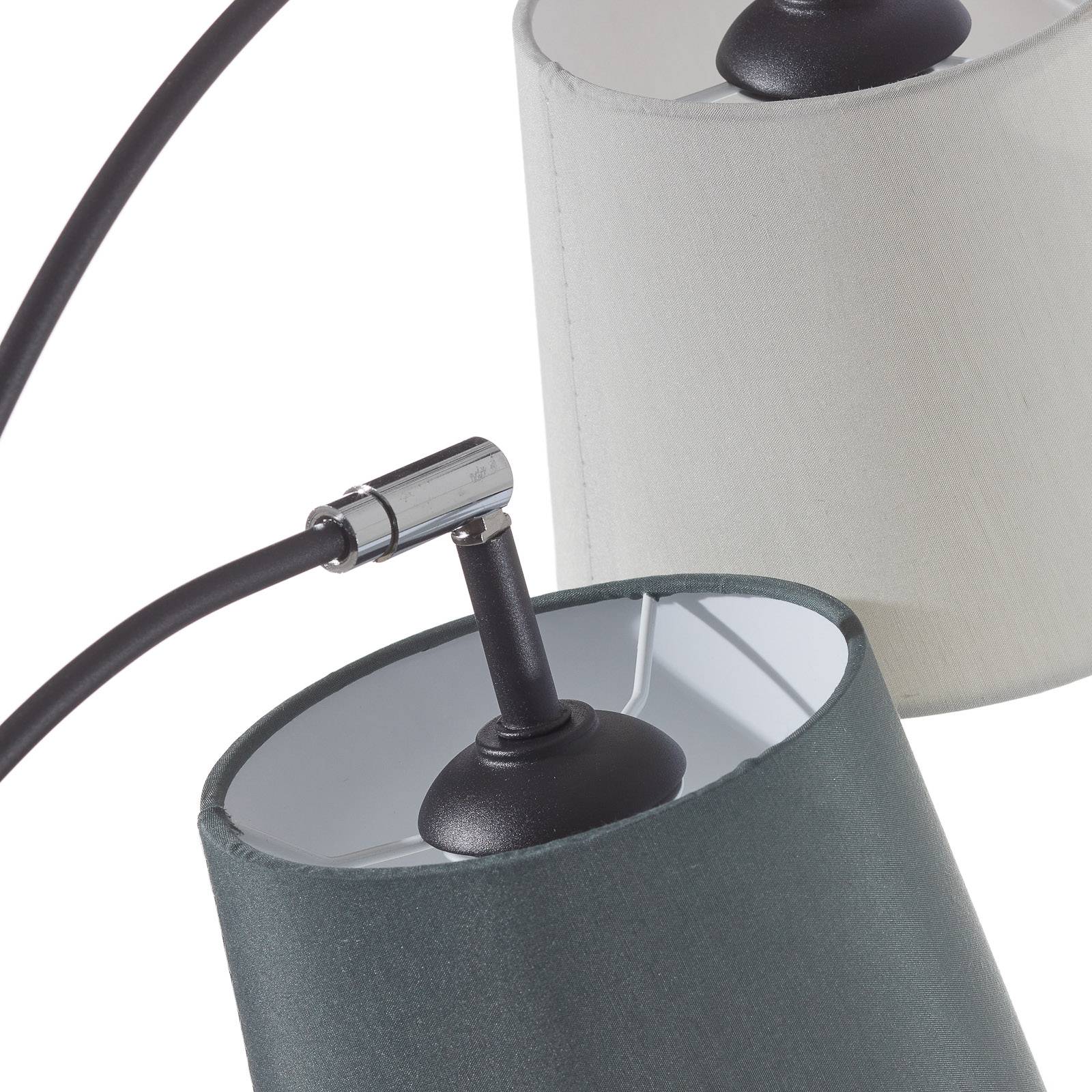 Lampadaire By Rydéns Foggy à cinq abat-jour en tissu orientables — vue 4