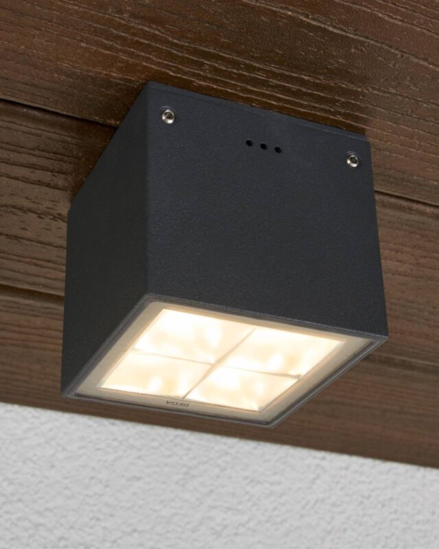 Spot plafond LED Bega 66157K3 graphite encastré pour extérieur à 3 000 K
