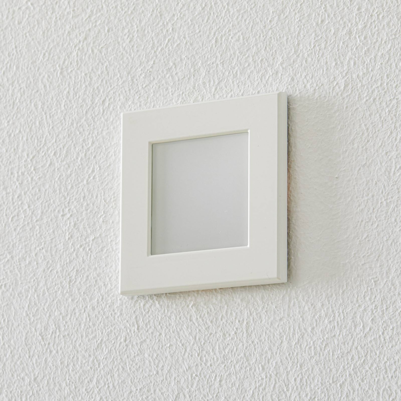 Applique encastrable BEGA Accenta carrée à cadre blanc pour balisage intérieur — vue 2