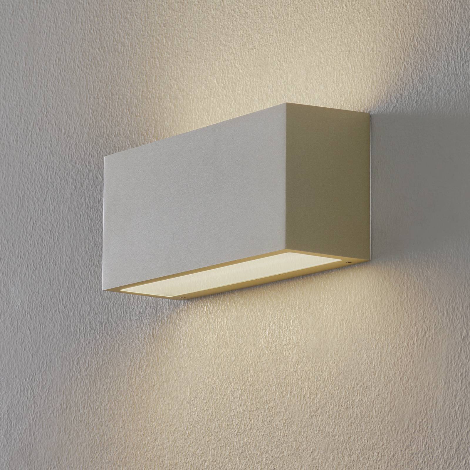 Applique BEGA 50146 palladium, luminaire LED mural diffusant vers le haut et le bas