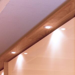 Plafonnier encastré LED Punto Lumi blanc, petit format pour éclairage chaleureux