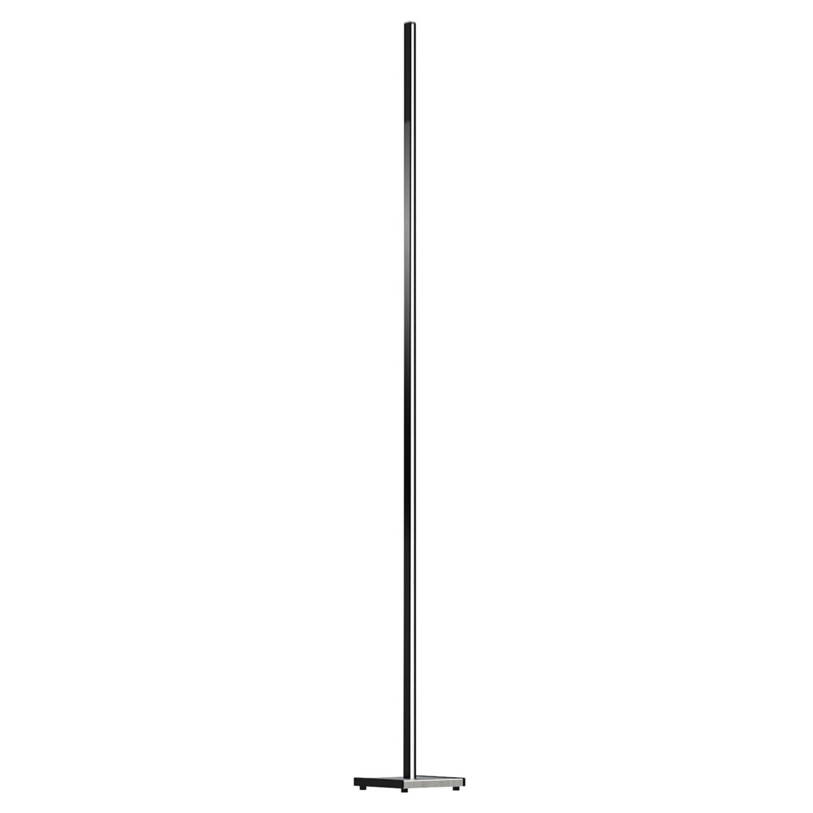 Lampadaire LED Orix noir et nickel brossé avec télécommande