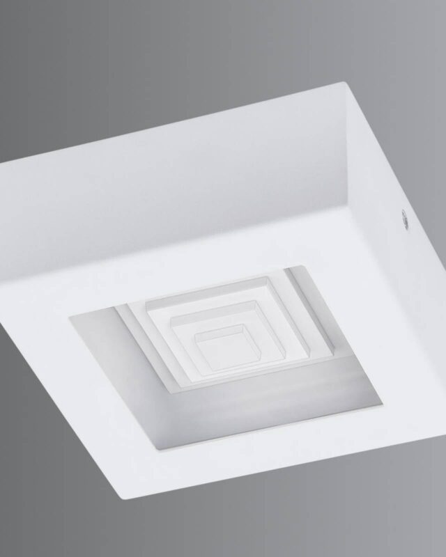 Plafonnier LED Ferreros blanc, compact et sobre au plafond ou au mur
