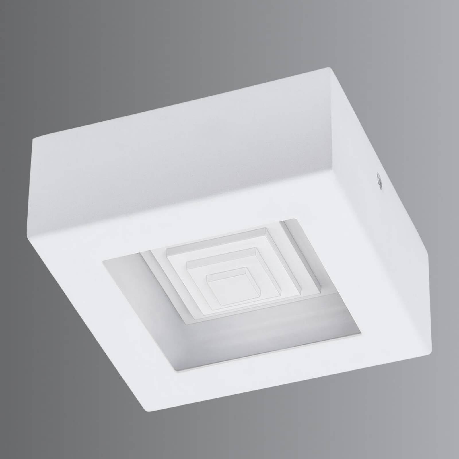 Plafonnier LED Ferreros blanc, compact et sobre au plafond ou au mur
