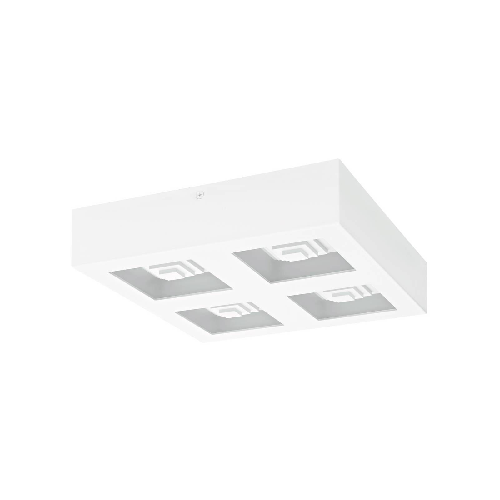 Plafonnier LED EGLO Ferreros carré en acier avec quatre sources lumineuses blanches — vue 3