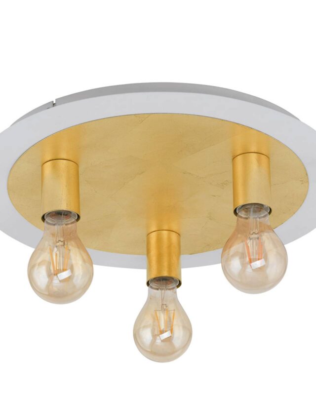 Plafonnier LED EGLO Passano doré à trois lampes orientées vers le bas