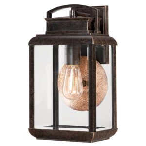 Applique QUOIZEL Byron au ton bronze foncé et au vitrage cuivré
