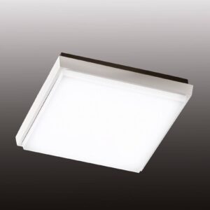 Fabas Luce Desdy, plafonnier carré LED blanc pour extérieur couvert