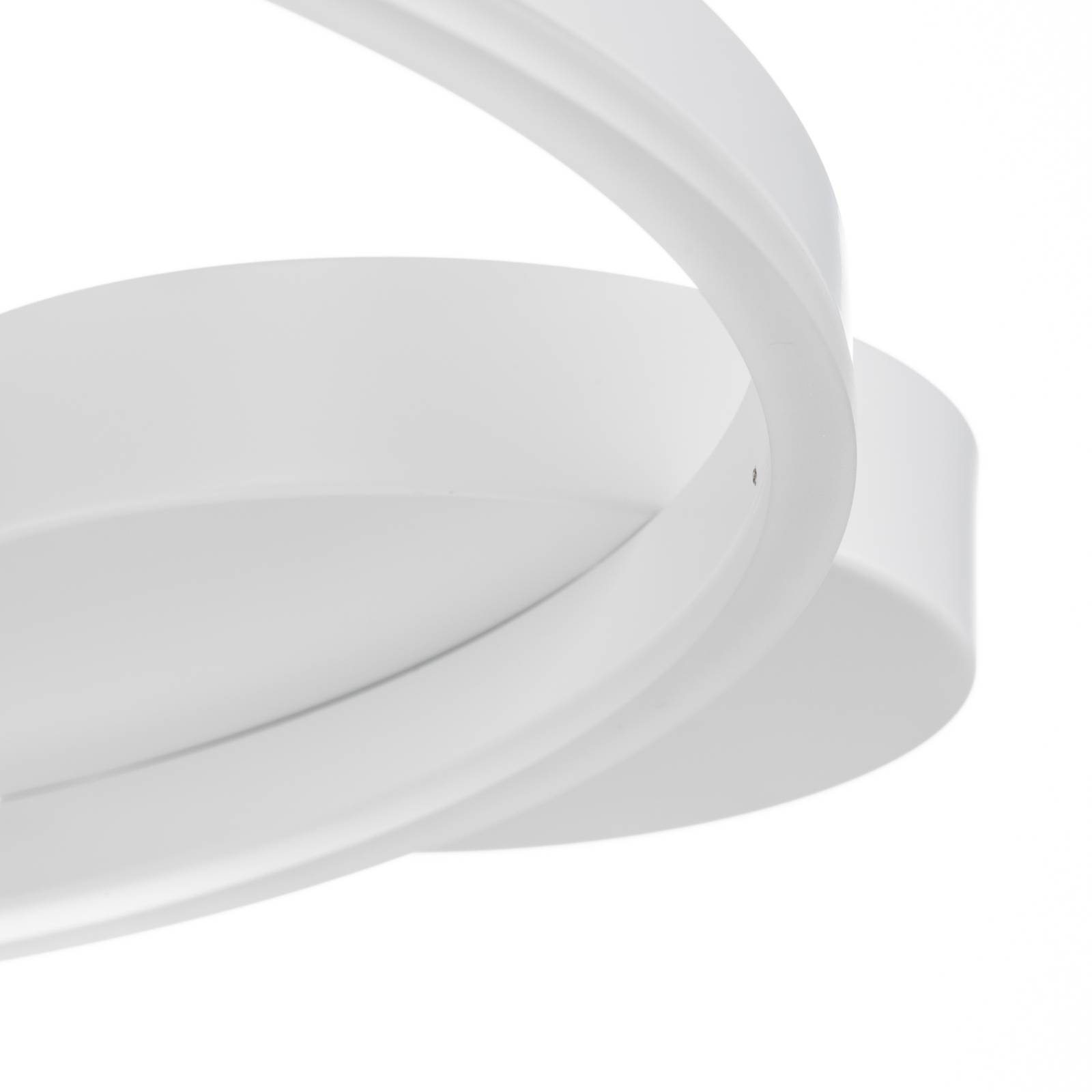 Plafonnier LED Fabas Luce Giotto blanc avec anneau lumineux au plafond — vue 4