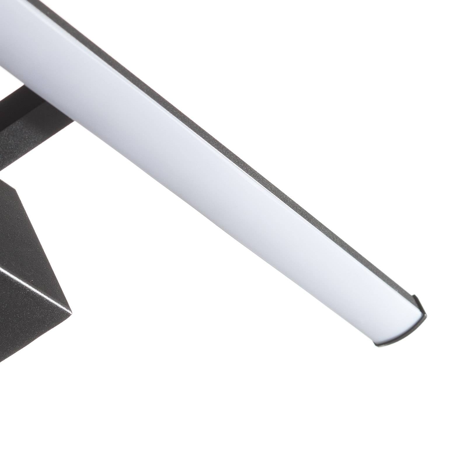 Applique LED Nala noire de 50 cm avec diffuseur mat pour miroir — vue 3