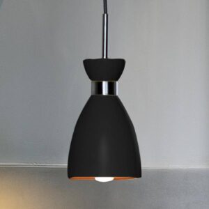 Suspension FARO BARCELONA Retro noire et dorée avec détails chromés