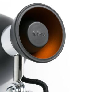 Applique FARO BARCELONA Retro noire, dorée et chromée avec abat-jour orientable