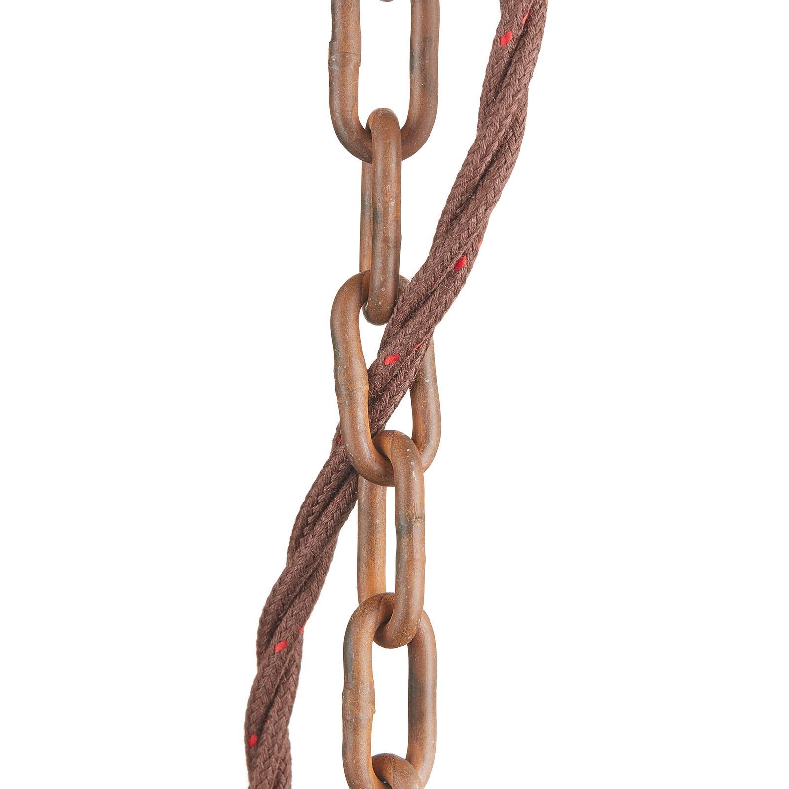 Suspension Ferroluce C1620 bordeaux en céramique avec chaîne métallique patinée — vue 4