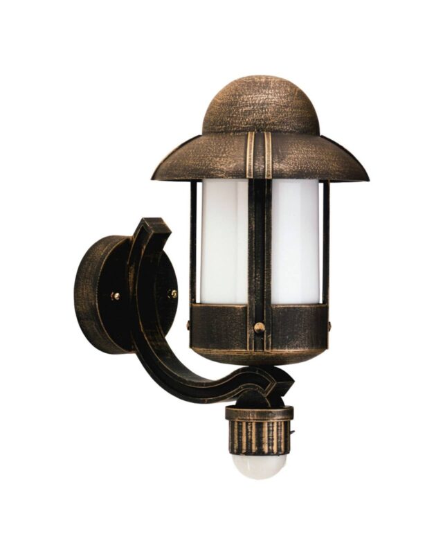 Applique Albert Leuchten Dorothee en fonte noire avec verre opale blanc