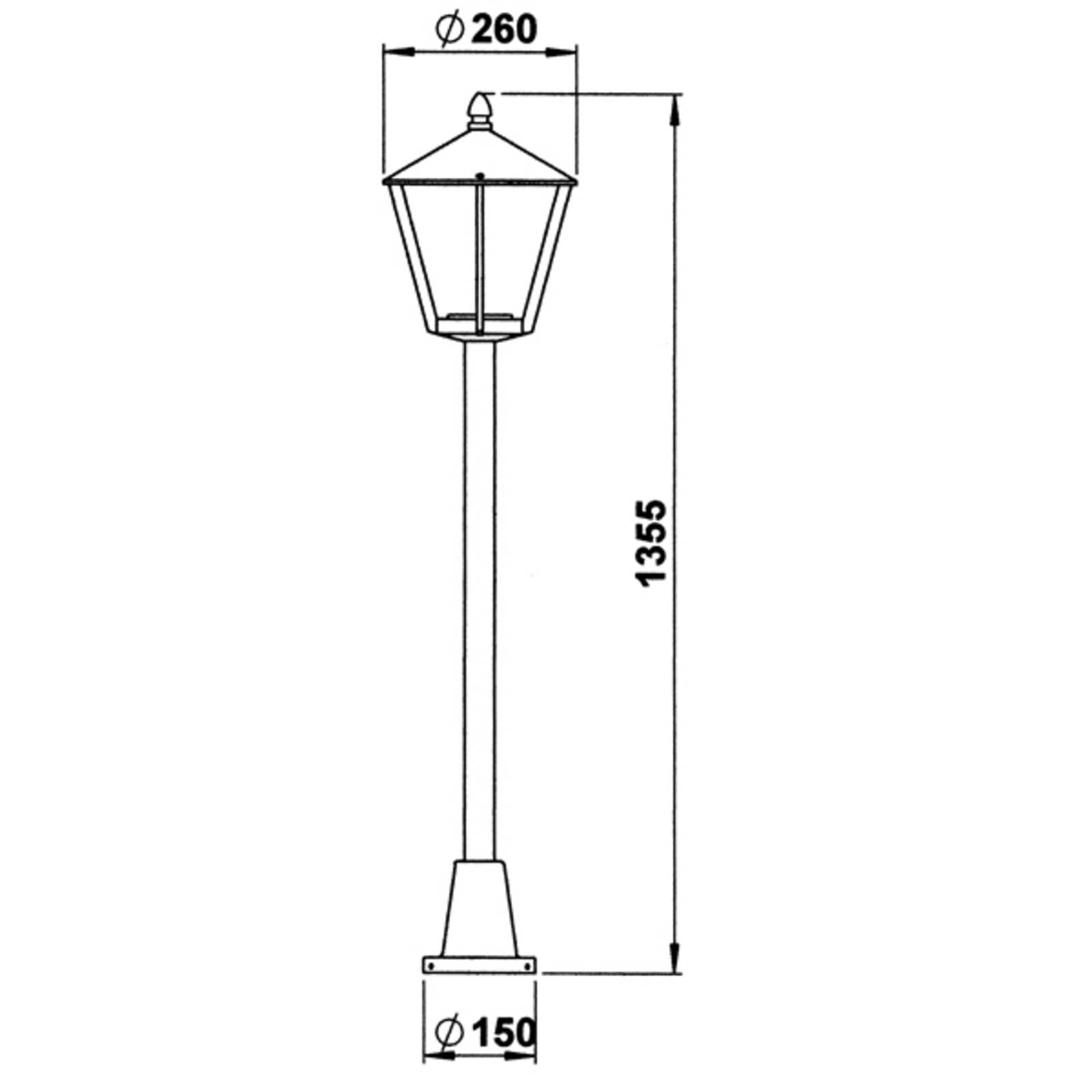 Albert Leuchten lampadaire rustique 677 avec poteau et ornements décoratifs