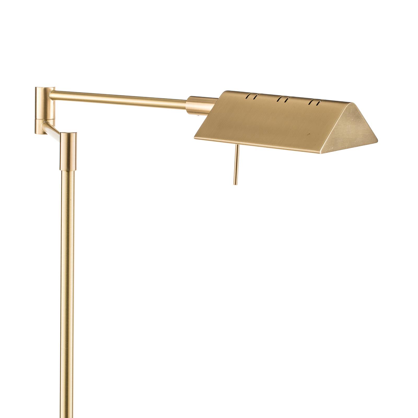 Lampadaire LED Danuta en finition laiton mat avec tête articulée réglable — vue 3