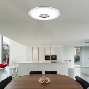 Plafonnier Globo Tune scintillant avec éclairage LED RVB et haut-parleur Bluetooth