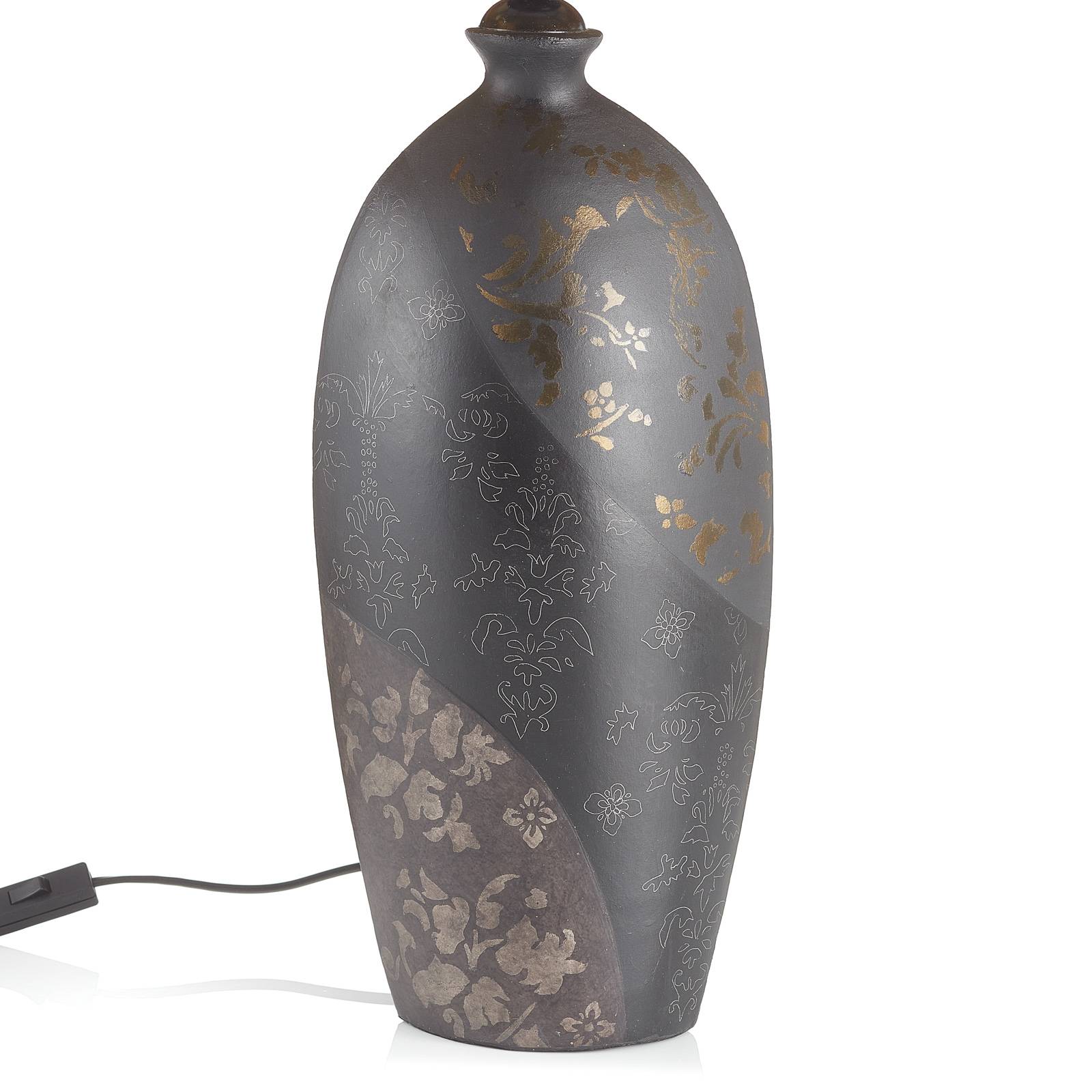 Lampe à poser Mary en céramique avec abat-jour noir et intérieur doré — vue 4