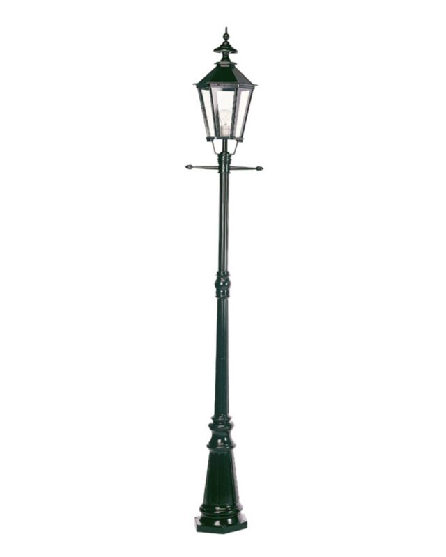 Lampadaire Manchester K.S. Verlichting noir avec verre transparent et capuchon pointu
