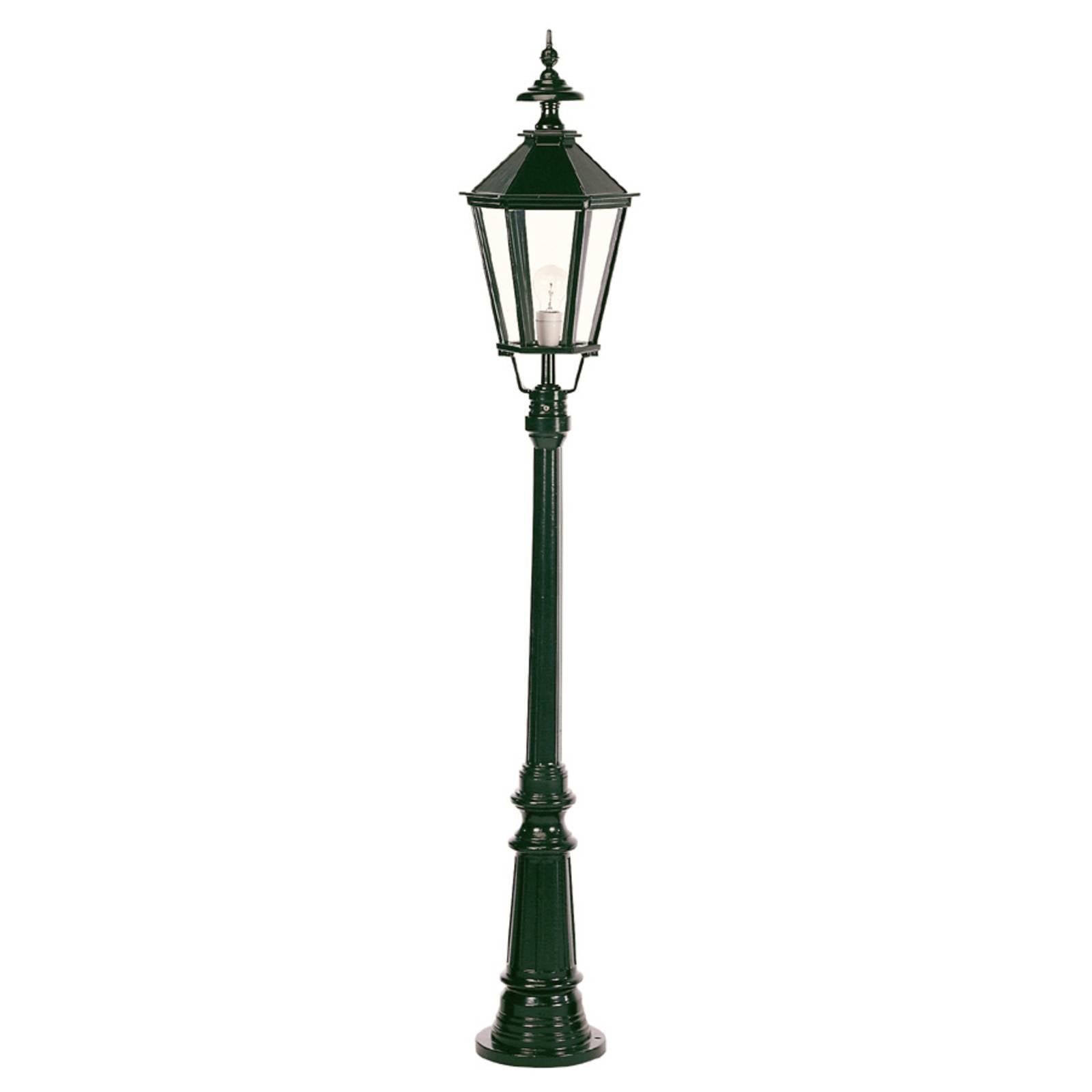 Lampadaire Dublin noir en aluminium moulé avec capuchon pointu élégant