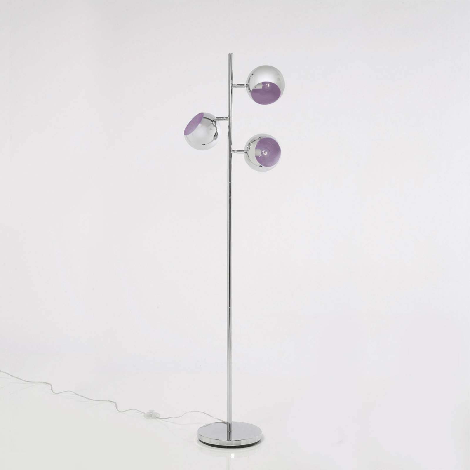 Lampe sur pied KARE Calotta rétro avec trois abat-jour sphériques orientables — vue 3