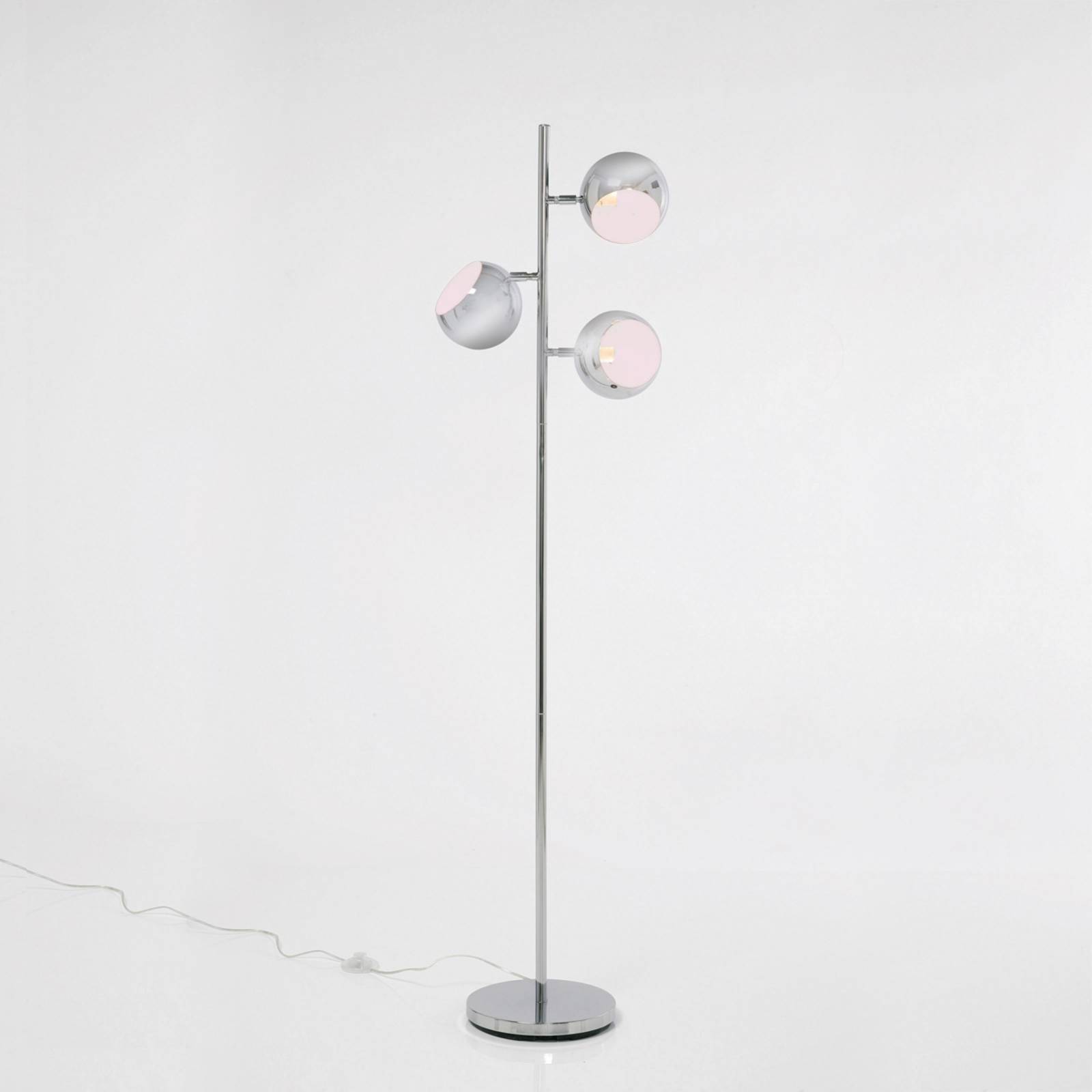 Lampe sur pied KARE Calotta rétro avec trois abat-jour sphériques orientables — vue 4