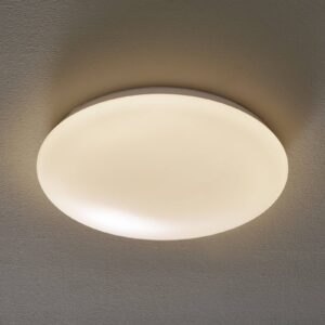 Plafonnier LED Altona LW3 blanc rond diffusant une lumière blanc chaud