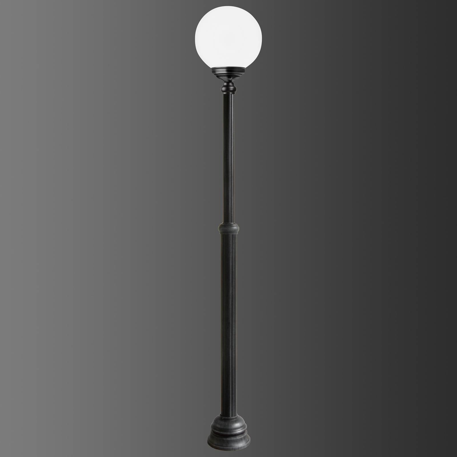 Lampadaire extérieur LCD 1143 noir et blanc à une lampe pour terrasse