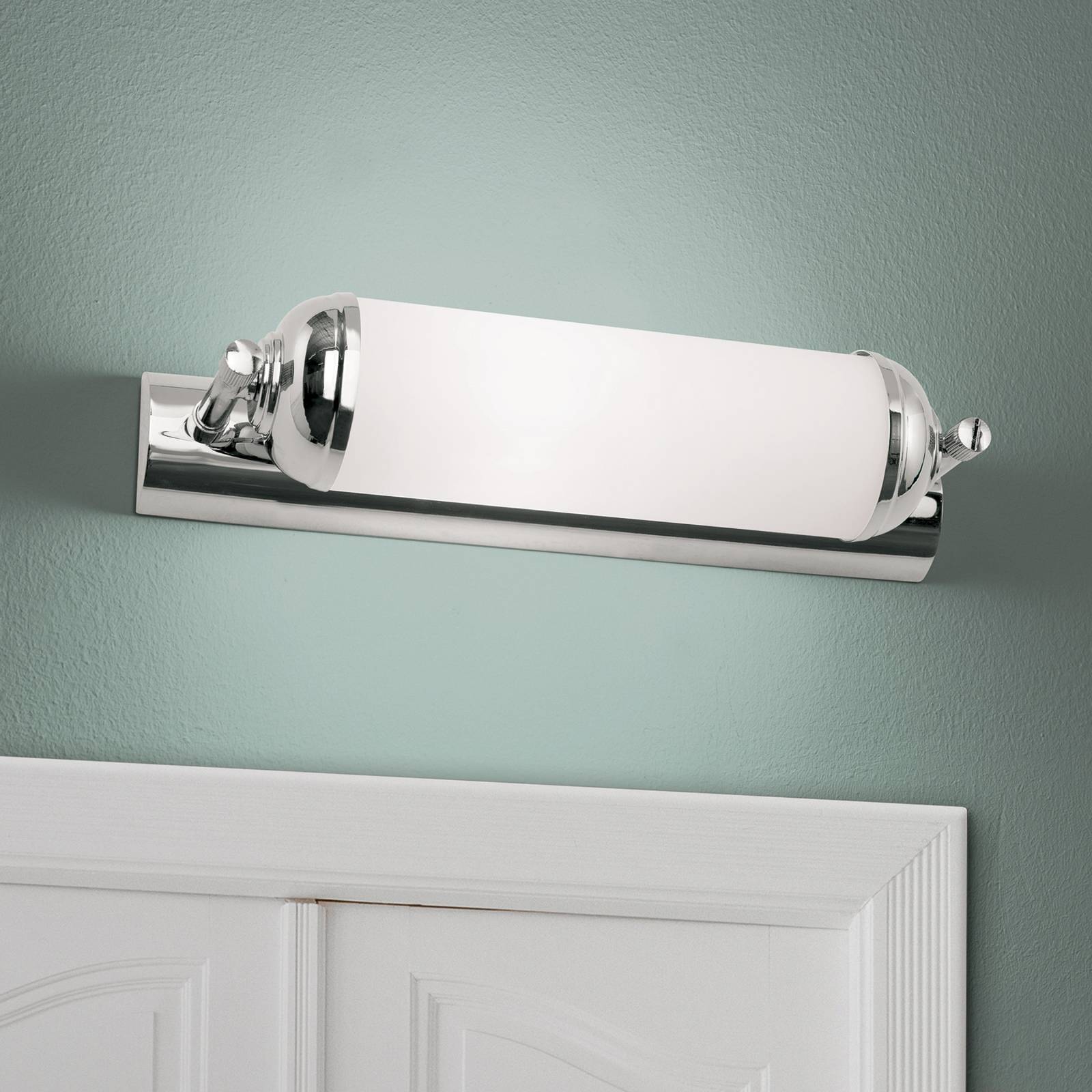 Applique Elida chromée avec tube de verre soufflé pour miroir de salle de bain — vue 2