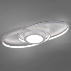 Plafonnier LED Galaxy dimmable en couleur titane pour un plafond contemporain