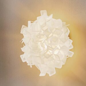 Plafonnier Slamp Clizia blanc de 32 cm au motif floral aérien