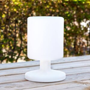 Lampe de table LED Ben rechargeable avec diffuseur opale blanc